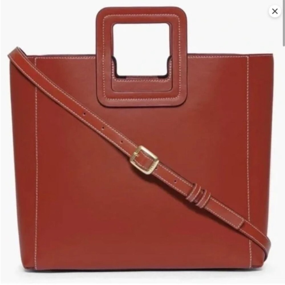 STAUD Shirley Tote in Cognac